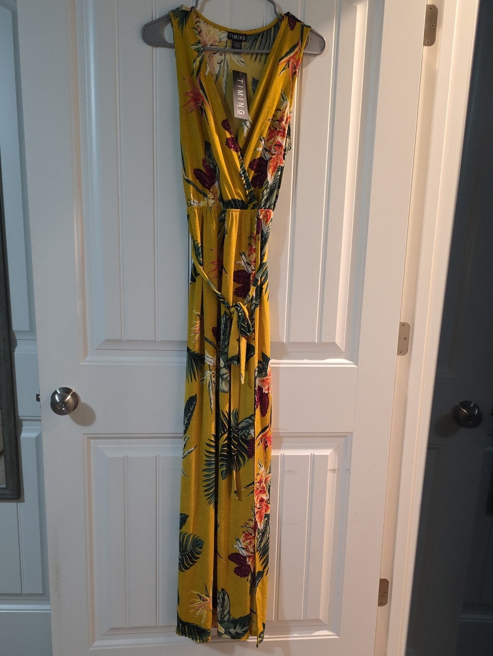 Timing Yellow Floral Maxi Dress